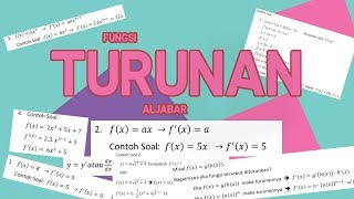 VIDEO PEMBELAJARAN TURUNAN FUNGSI ALJABAR [upl. by Darooge]