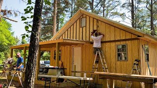 Making GIANT Steps Building a small Cabin in the Ozark Mountain Woods of Arkansas [upl. by Hallee]