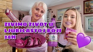 ZIVIMO ZIVOT U LJUBICASTOJ BOJI 24H [upl. by Riti]