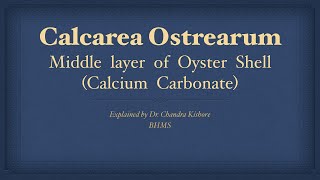 Calcarea Ostrearum  Calcarea Carbonicum  Allen’s Keynotes  Well Explained [upl. by Noet]