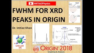 fwhm xrdpeaks HOW TO CALCULATE FWHM FOR XRD PEAKS IN ORIGIN  XRD  Xray DIffraction [upl. by Mor636]