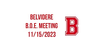 Belvidere BOE Meeting 11152023 [upl. by Stock]