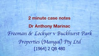 Freeman amp Lockyer v Buckhurst Park Properties Mangal Pty Ltd Ostensible Authority [upl. by Suoicerp]