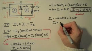 How to Solve a Kirchhoffs Rules Problem  Simple Example [upl. by Eicats119]