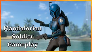 Mandalorian Soldier Gameplay Star Wars Battlefront 2 [upl. by Dian173]