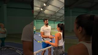 Novak Djokovic amp Bojana Jovanovic Practice Together tennis [upl. by Fortunia]