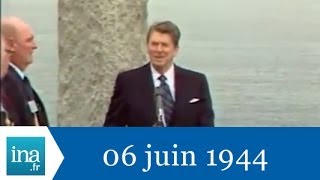 Ronald Reagan à la Pointe du Hoc  Archive INA [upl. by Hentrich541]