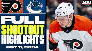 Philadelphia Flyers at Vancouver Canucks  FULL Shootout Highlights  October 11 2024 [upl. by Christan316]