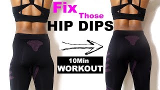 How to fix hip dip10 MINUTES HIP DIPS WORKOUT FOR WIDER HIPS  large hipsAbigail Ekweghi [upl. by Keldon]