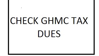 CHECK GHMC PROPERTY TAX DUES [upl. by Aita]