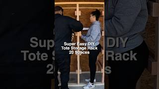 Super Easy DIY Tote Storage Rack  20 Spaces diystorage totestorage woodworking diyprojects [upl. by Ofloda]