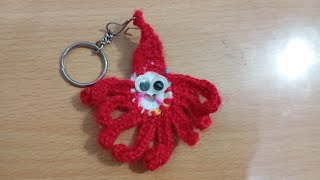 I Made a Crochet Santa Claus Keyring part1 pls like amp subscribe🙏 [upl. by Artened373]