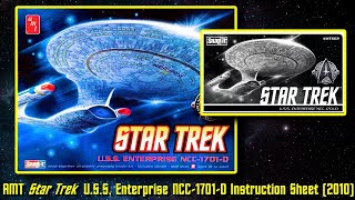 AMT Star Trek USS Enterprise NCC1701D 12500 Scale model kit Instruction Sheet 2010 [upl. by Adaminah]