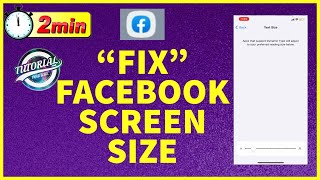 How to Fix Facebook Screen Size  Facebook Screen Fixes2022 [upl. by Naawaj541]