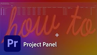 How to use the Project Panel in Premiere Pro [upl. by Granville]