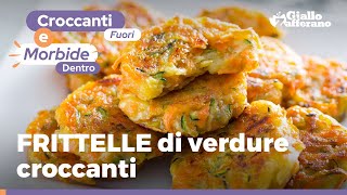 FRITTELLE di VERDURE CROCCANTI in padella pochi ingredienti e buonissime [upl. by Hanley533]