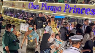 🇹🇭 Chao Phraya Princess VI Dinner Cruise Pick Up Tourists at Icon Siam Pier Bangkok 2024 [upl. by Uthrop678]