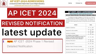 AP ICET 2024 COUNSELLING REVISED NOTIFICATION  ICET COUNSELLING UPDATE [upl. by Bates]