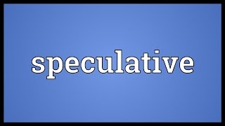 Speculative Meaning [upl. by Raffaello]