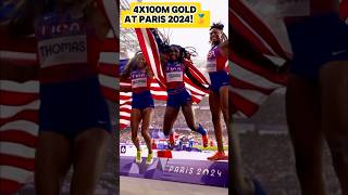 Sha’Carri Richardson Leads US Women to 4x100m Gold at Paris 2024 🏅 [upl. by Lisha]