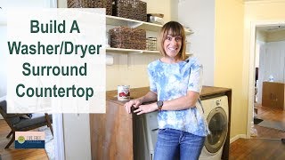 DIY Washer Dryer Surround in our Rental Kitchen [upl. by Carothers]