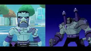 Ben 10 Omniverse Benzarro Frankenstrike Tramsformation  Original vs Roblox [upl. by Htiduj]