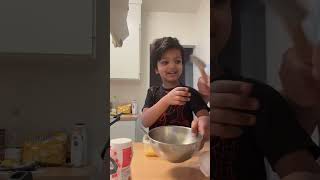 Omelette preparation by 4 year old kid [upl. by Nickola]