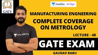 L48 Complete Coverage on METROLOGY  Manufacturing Engineering for Gate 2020  Gaurav Babu [upl. by Gnivre]