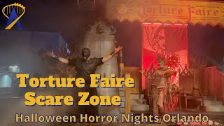 Torture Faire Scare Zone at Halloween Horror Nights 2024 [upl. by Raimundo]