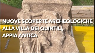 Nuove scoperte archeologiche a Roma villa dei Quintili via Appia antica [upl. by Nirak153]