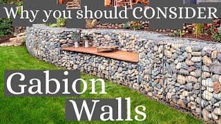 Gabion Retaining Walls INEXPENSIVE amp SUPER COOL [upl. by Cece]