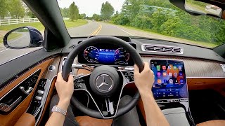 2022 MercedesBenz S500 4MATIC  POV Review [upl. by Giefer]