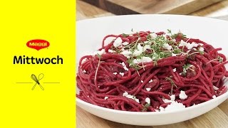 Rote Bete Spaghetti Rezept  MAGGI Mittwoch [upl. by Jochebed]