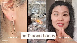 DIY Rose Gold Filled Sparkle Wire Hoop Earrings  Easy Metalworking Tutorial [upl. by Idnac]