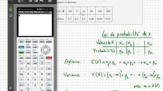 espérance variance écart type • calculatrice TI 82  83 • variable aléatoire • première S ES STI [upl. by Aon145]