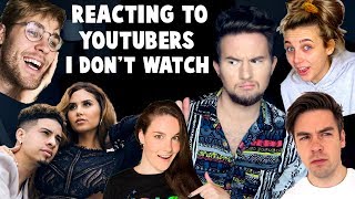 REACTING TO YOUTUBERS I DONT WATCH 4 [upl. by Philemol176]