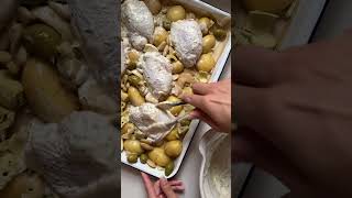 Greek Chicken Thighs  Butter Bean Sheet Pan Meal [upl. by Nussbaum]