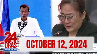 24 Oras Weekend Express OCTOBER 12 2024 HD [upl. by Neirda]