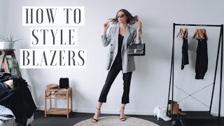 Blazer Outfit Ideas  How To Style Blazers 👟 1 BLAZER 9 OUTFITS [upl. by Mera528]