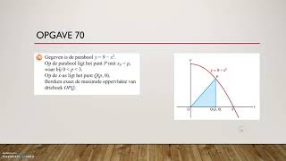 H6 Optimaliseren 4 havo wiskunde B [upl. by Huai]