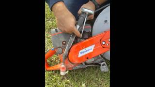 Starting a Husqvarna K760 concrete saw by Casale RentAll in Clifton Park NY [upl. by Ranger]