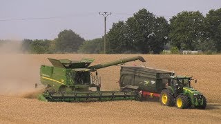 WeizenErnte 2018 Teil 3 John Deere 8370R I John Deere S785i I John Deere 6215R [upl. by Niriam]