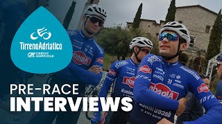 TirrenoAdriatico 2023  Stage 4  PreRace Interviews [upl. by Ellecrad]