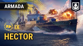 Guide to using the Commonwealth Tier IX cruiser Hector  Premium Ship IX container raffle [upl. by Vena714]