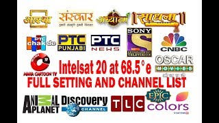 INTELSAT 20 685e Full Setting amp Channel List quotLagwaye free dishquot [upl. by Hamel]