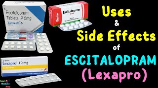 Escitalopram Lexapro – Side Effects Uses Mechanism of Action Dosage Interactions Warnings [upl. by Akihsar743]