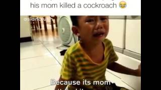 4yearold kid crying over cockroach [upl. by Hennessey353]