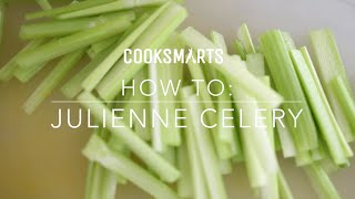 How to Julienne Celery  by cooksmarts [upl. by Pierpont781]