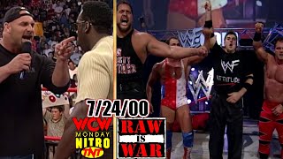 WWF RAW vs WCW Nitro  July 24 2000 Full Breakdown  Day After Fully Loaded  Goldberg vs Booker T [upl. by Noah796]