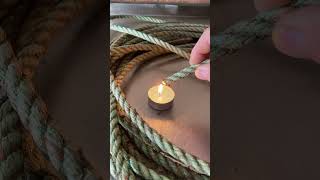 Seal the ends of rope quickly and easily with tea light candles [upl. by Ttessil]